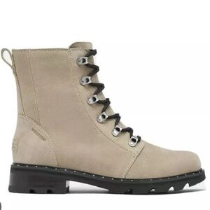 Sorel NL3701-251 Lennox Lace Sandy Tan Leather Boots